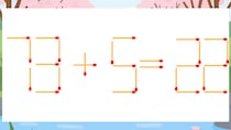 【マッチ棒クイズ】1本だけ動かして正しい式に：73+5=22？