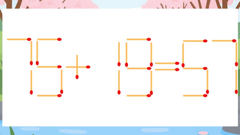 【マッチ棒クイズ】1本だけ動かして正しい式に：75+19=57？の画像
