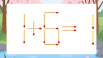【マッチ棒クイズ】1本だけ動かして正しい式に：1+6=1？