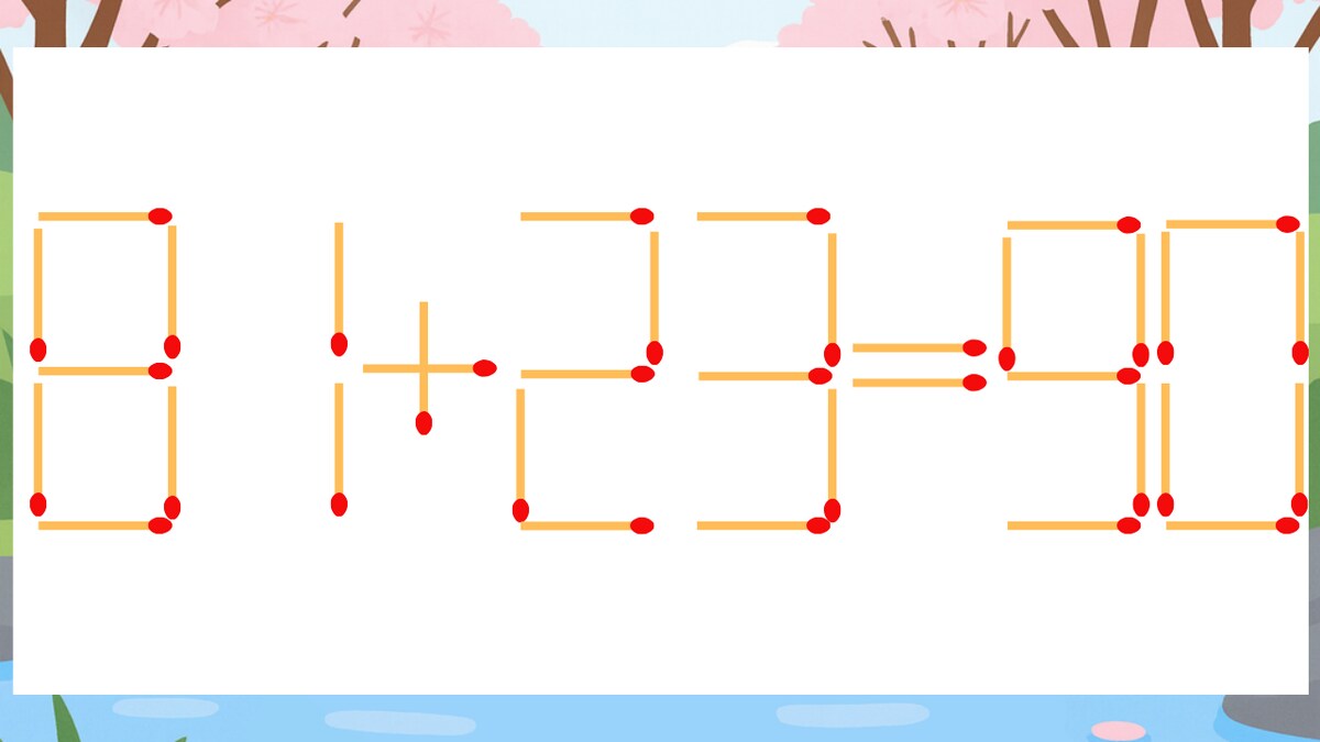マッチ棒クイズ】1本だけ動かして正しい式に：81+23=90？ | Merkystyle