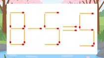 【マッチ棒クイズ】1本だけ動かして正しい式に：8-5=5？