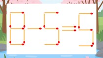 【マッチ棒クイズ】1本だけ動かして正しい式に：8-5=5？
