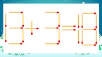 【マッチ棒クイズ】1本だけ動かして正しい式に：13+3=18？