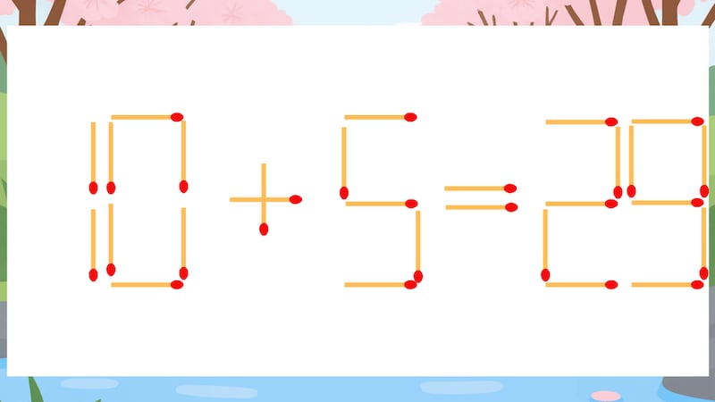 【マッチ棒クイズ】1本だけ動かして正しい式に：10+5=29？の画像