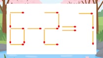 【マッチ棒クイズ】1本だけ動かして正しい式に：6-2=7？