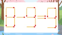 【マッチ棒クイズ】1本だけ動かして正しい式に：8-9=9？