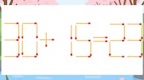 【マッチ棒クイズ】1本だけ動かして正しい式に：30+15=23？