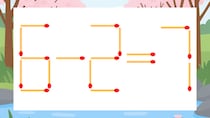 【マッチ棒クイズ】1本だけ動かして正しい式に：6-2=7？