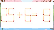 【マッチ棒クイズ】1本だけ動かして正しい式に：25+6=13？