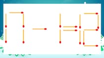 【マッチ棒クイズ】1本だけ動かして正しい式に：17-1=12？