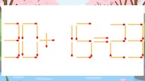 【マッチ棒クイズ】1本だけ動かして正しい式に：30+15=23？