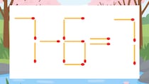 【マッチ棒クイズ】1本だけ動かして正しい式に：7-6=7？