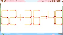 【マッチ棒クイズ】1本だけ動かして正しい式に：62+36=46？