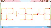 【マッチ棒クイズ】1本だけ動かして正しい式に：62+36=46？