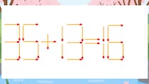 【マッチ棒クイズ】1本だけ動かして正しい式に：35+13=16？