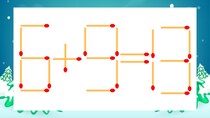 【マッチ棒クイズ】1本だけ動かして正しい式に：6+9=13？