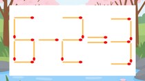 【マッチ棒クイズ】1本だけ動かして正しい式に：6-2=3？