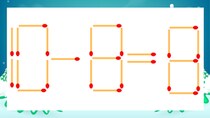 【マッチ棒クイズ】1本だけ動かして正しい式に：10-8=8？