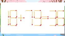 【マッチ棒クイズ】1本だけ動かして正しい式に：18+79=36？