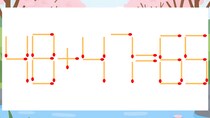 【マッチ棒クイズ】1本だけ動かして正しい式に：48+47=65？