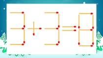 【マッチ棒クイズ】1本だけ動かして正しい式に：3+3=8？