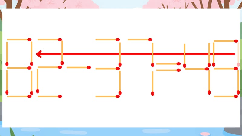 【マッチ棒クイズ】1本だけ動かして正しい式に：62-37=49？の正解画像