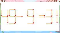 【マッチ棒クイズ】1本だけ動かして正しい式に：49-9=31？