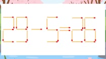 【マッチ棒クイズ】1本だけ動かして正しい式に：29-5=26？
