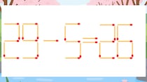 【マッチ棒クイズ】1本だけ動かして正しい式に：29-5=26？