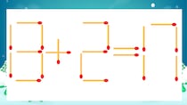【マッチ棒クイズ】1本だけ動かして正しい式に：13+2=17？