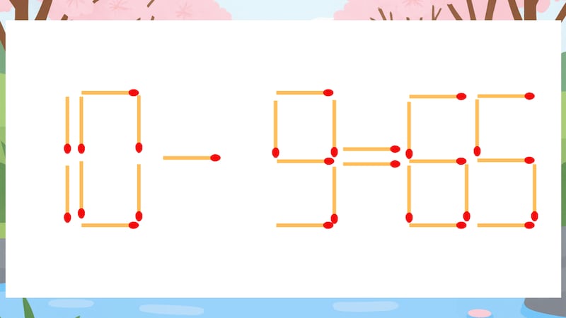 【マッチ棒クイズ】1本だけ動かして正しい式に：10-9=65？の画像