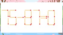 【マッチ棒クイズ】1本だけ動かして正しい式に：75-87=0？