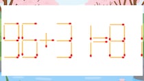 【マッチ棒クイズ】1本だけ動かして正しい式に：96+31=81？