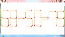 【マッチ棒クイズ】1本だけ動かして正しい式に：68-50=79？