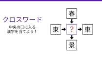 【二字熟語クロスワード】真ん中に入る漢字は？4つの熟語をつなぐ共通の一文字を見つけよ！