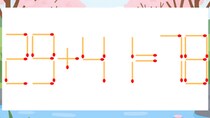 【マッチ棒クイズ】1本だけ動かして正しい式に：29+41=78？