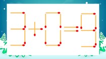 【マッチ棒クイズ】1本だけ動かして正しい式に：3+0=9？