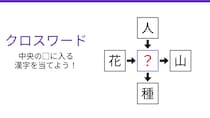 【二字熟語クロスワード】真ん中の漢字を探せ！4つの熟語から共通の一文字を見つけよう