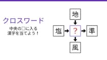 【二字熟語クロスワード】4つの熟語に共通する一文字！真ん中に入る漢字は何でしょう？