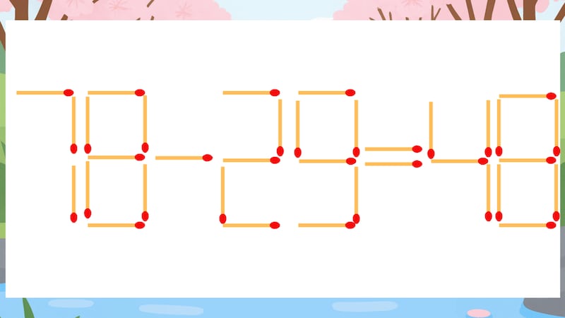 【マッチ棒クイズ】1本だけ動かして正しい式に:78-29=48?の画像
