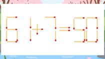 【マッチ棒クイズ】1本だけ動かして正しい式に：61+7=50？