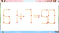 【マッチ棒クイズ】1本だけ動かして正しい式に：61+7=50？