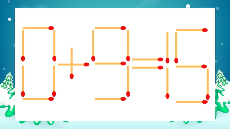 【マッチ棒クイズ】1本だけ動かして正しい式に:0+9=15?の画像