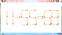 【マッチ棒クイズ】1本だけ動かして正しい式に：11-55=68？