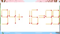 【マッチ棒クイズ】1本だけ動かして正しい式に：94+16=99？