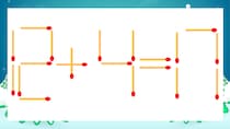 【マッチ棒クイズ】1本だけ動かして正しい式に：12+4=17？