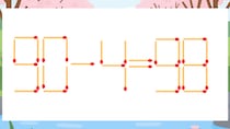 【マッチ棒クイズ】1本だけ動かして正しい式に：90-4=98？