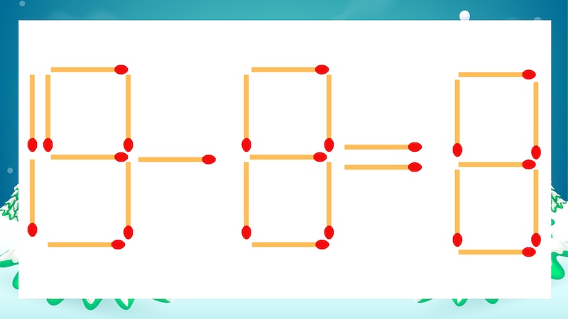【マッチ棒クイズ】1本だけ動かして正しい式に：19-8=8？の画像
