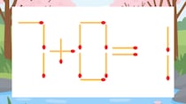 【マッチ棒クイズ】1本だけ動かして正しい式に：7+0=1？