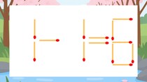 【マッチ棒クイズ】1本だけ動かして正しい式に：1-1=6？